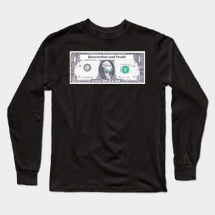 Dollar Bill with Mask - Quarantine and trade Long Sleeve T-Shirt